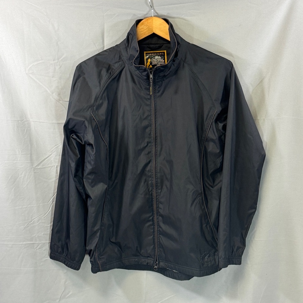 Forrester's Jacket Mens Medium Black Stormtex Waterproof Golf Windbreaker Coat